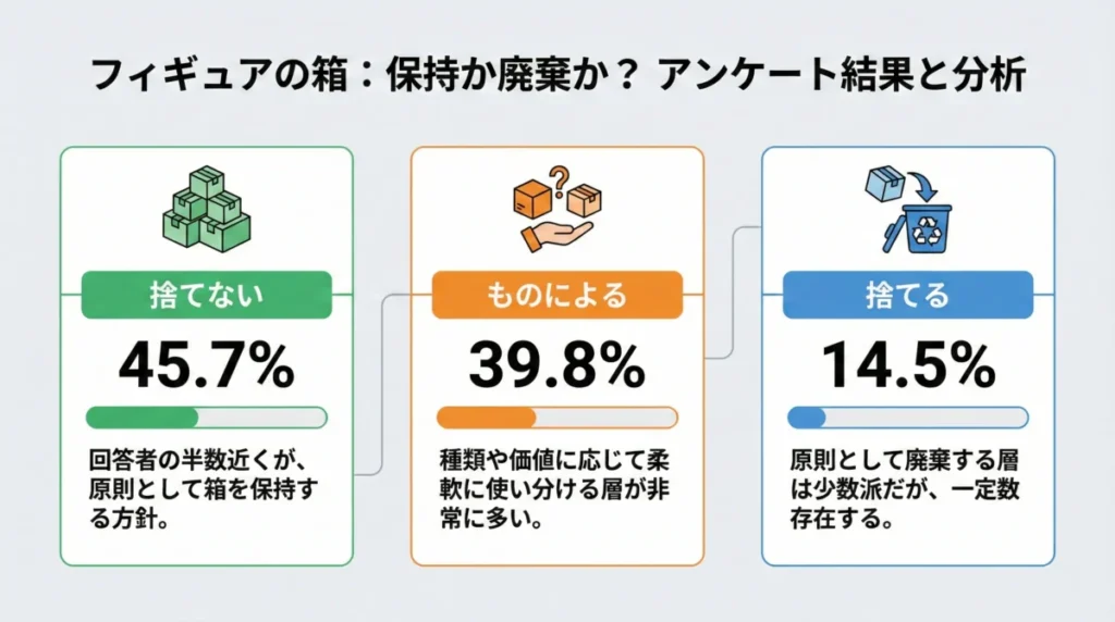 フィギュアの箱はどうしてる人が多いのかアンケート調査結果