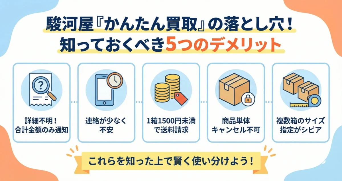 駿河屋かんたん買取は怖すぎ?利用して分かったデメリット5つ