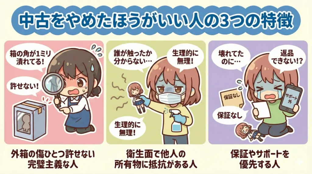 中古フィギュアは危ない?買わないほうがいい人の特徴3つ