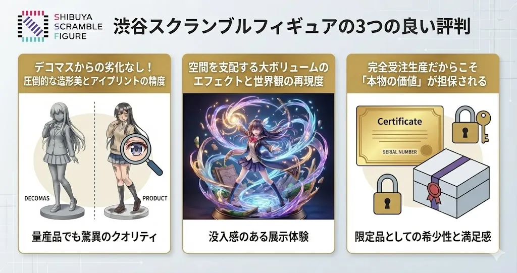 渋谷スクランブルフィギュアの良い評判3つ