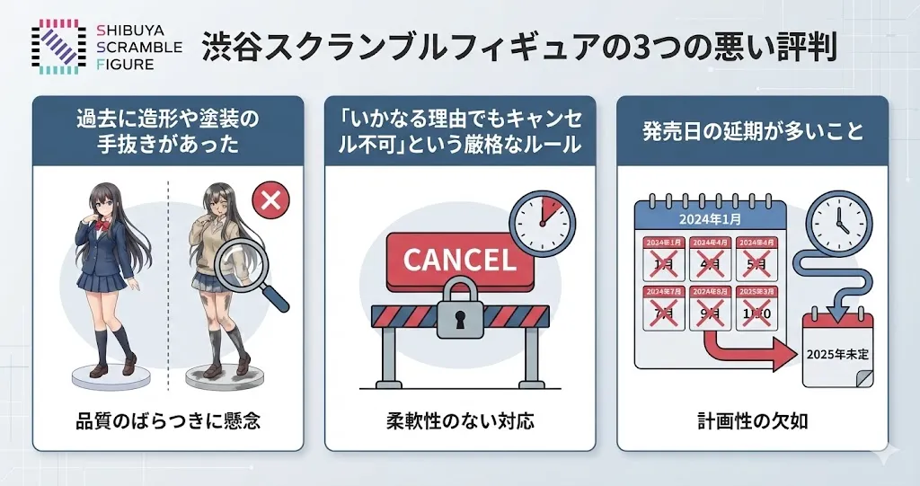 渋谷スクランブルフィギュアの悪い評判3つ
