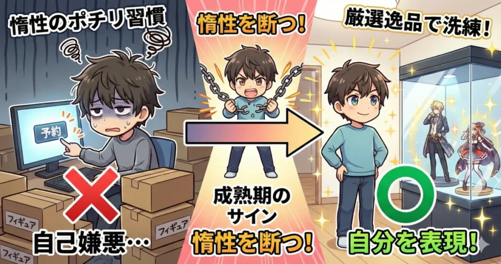 フィギュア集めを無駄に感じる理由1つ目は、「なんとなく」という理由で予約・購入している