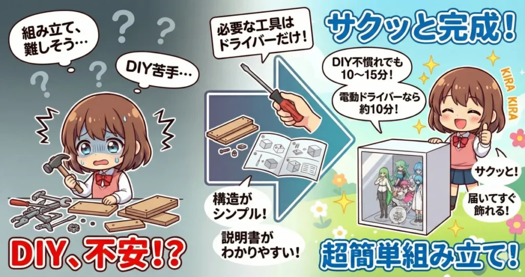 キューブボックスαは組み立てが簡単