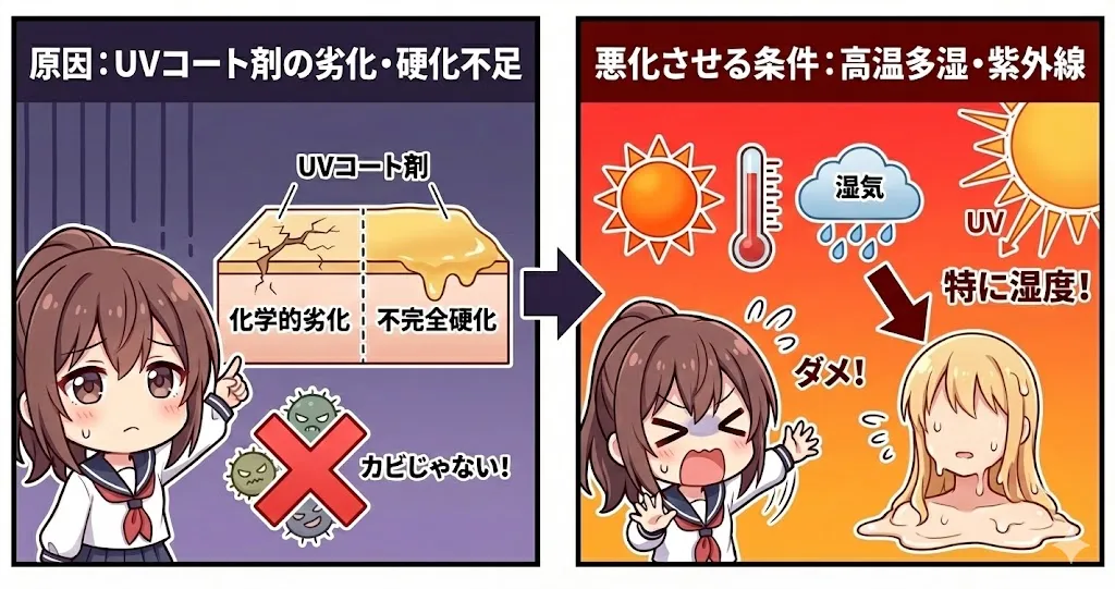 グッドスマイルカンパニーフィギュアの塗装不良原因