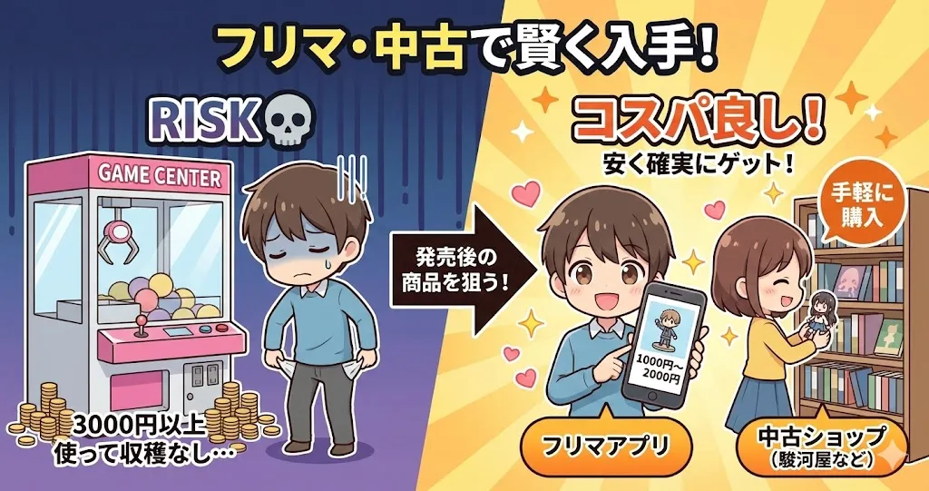 フリマや中古ショップで「発売後の商品」を狙う