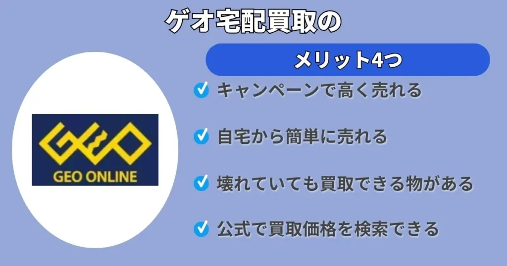 ゲオ宅配買取の評判から判明したメリット4つ