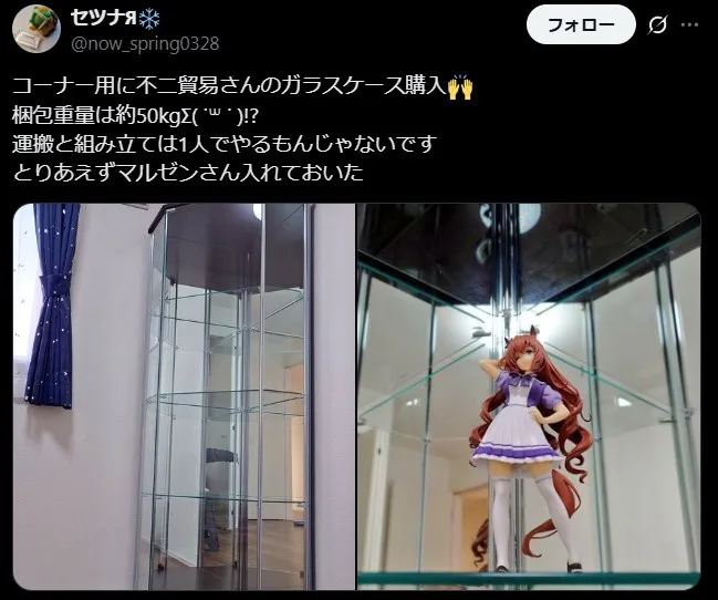 コーナー用のフィギュアケース