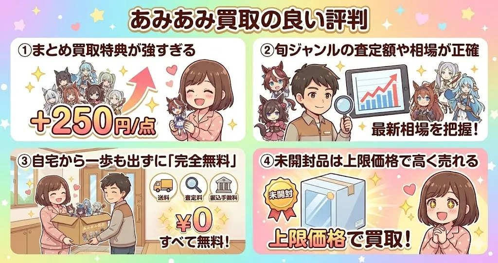 あみあみ買取の良い評判4つ