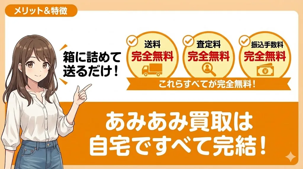 あみあみの買取は自宅から出ることなく完結する