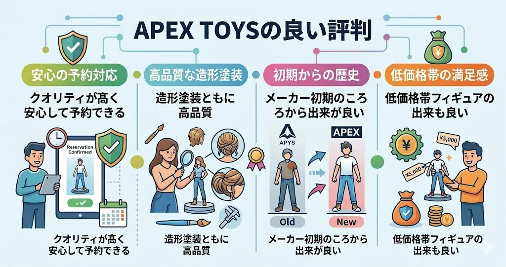 APEX TOYSの良い評判4つ