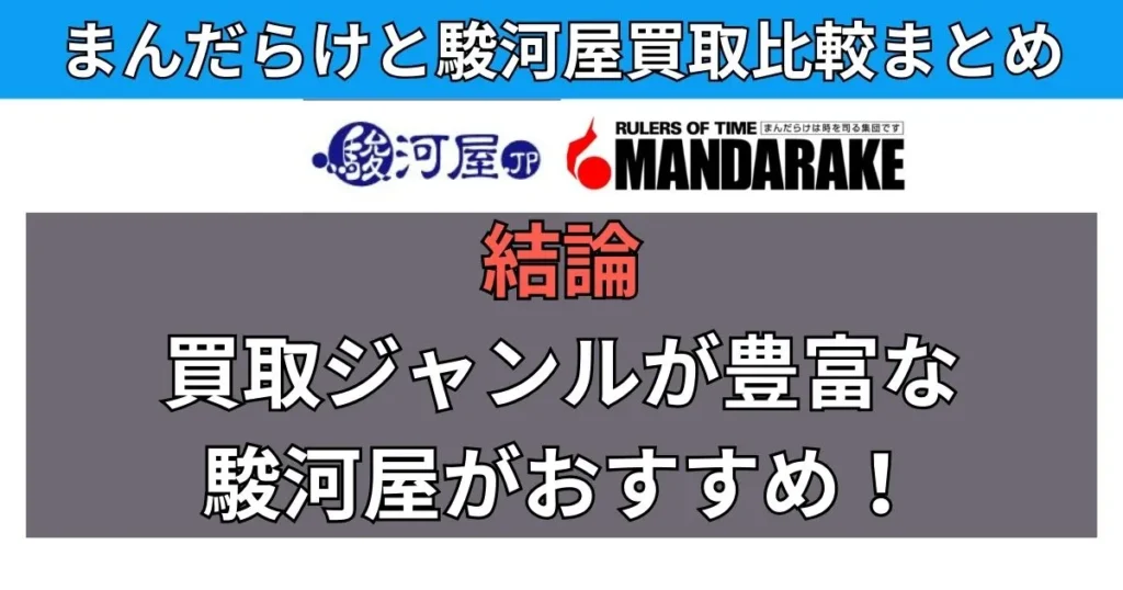 まんだらけと駿河屋の買取はどっちがおすすめ?比較した結果まとめ