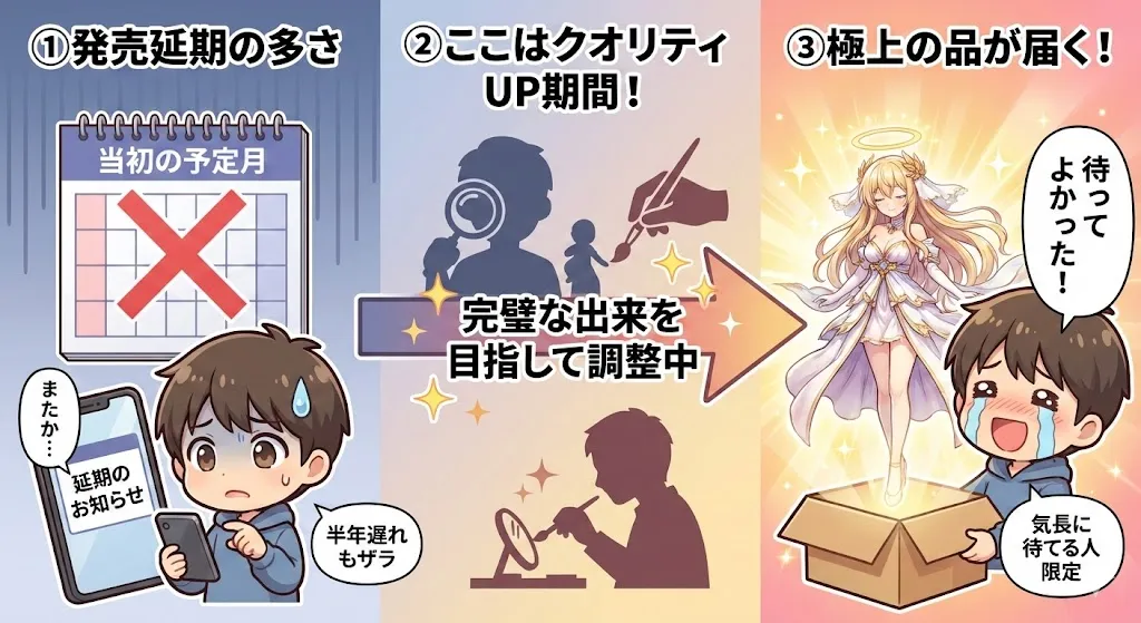 キューズQフィギュアは延期が多い