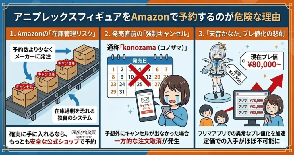 アニプレックスフィギュアをAmazonで予約するのは危険