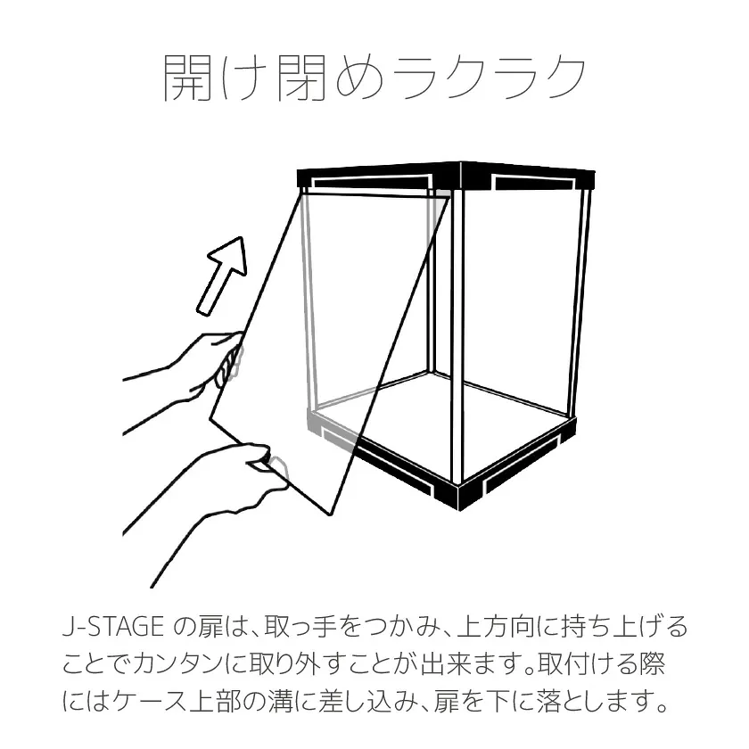 キューブボックスαは開け閉めラクラク