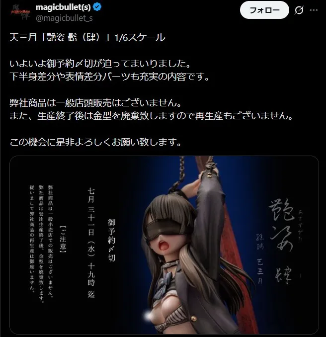 フィギュア製造後の金型は処分する