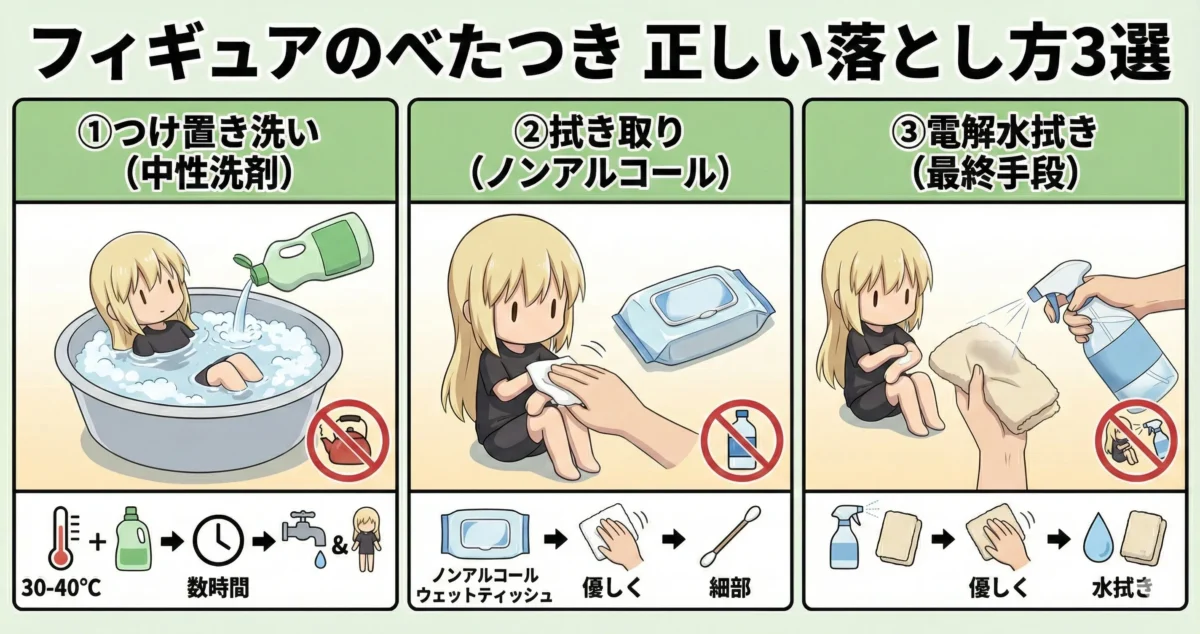 100均商品でできる！フィギュアべたつきの落とし方3つ