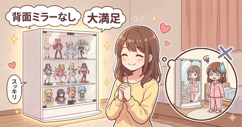 JAJANフィギュアラックに背面ミラーはなくても問題なかった