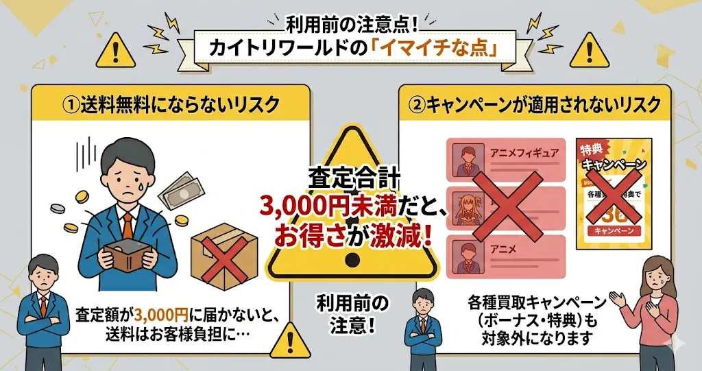 カイトリワールドのデメリット