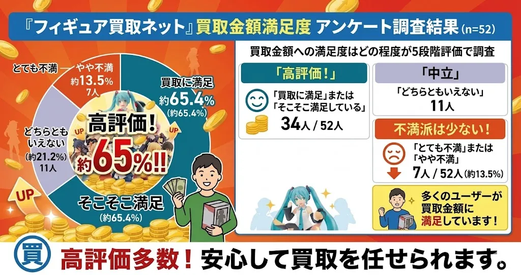 フィギュア買取ネットの満足度アンケート調査結果