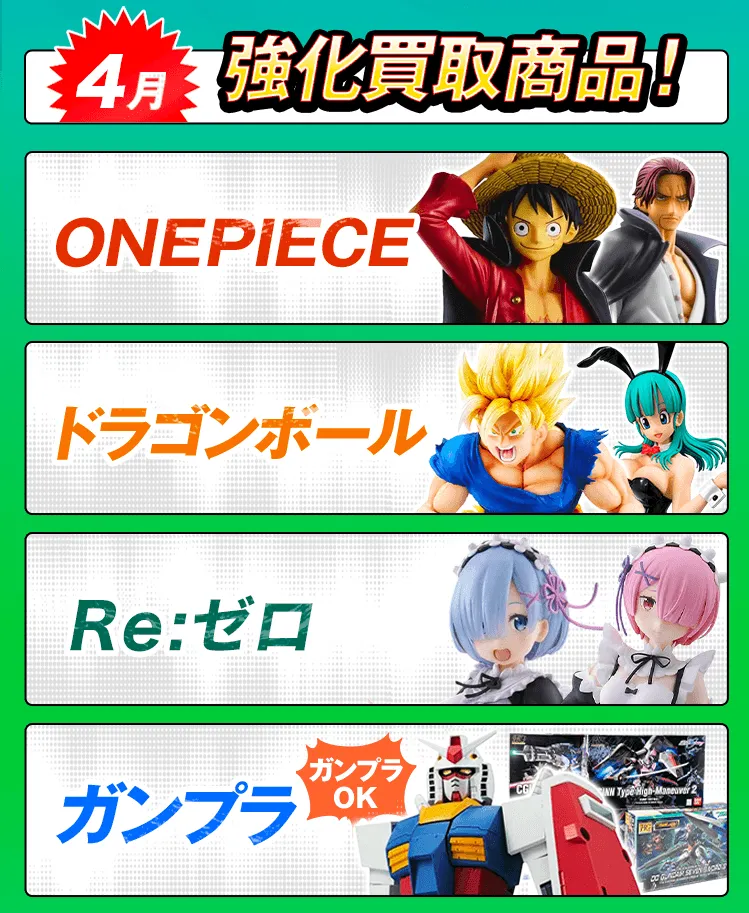 対象フィギュアのまとめ売りキャンペーン