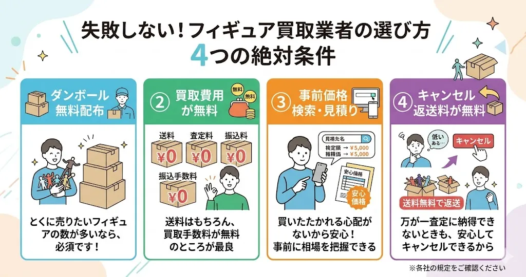 失敗しない！フィギュア買取業者の選び方4つの絶対条件