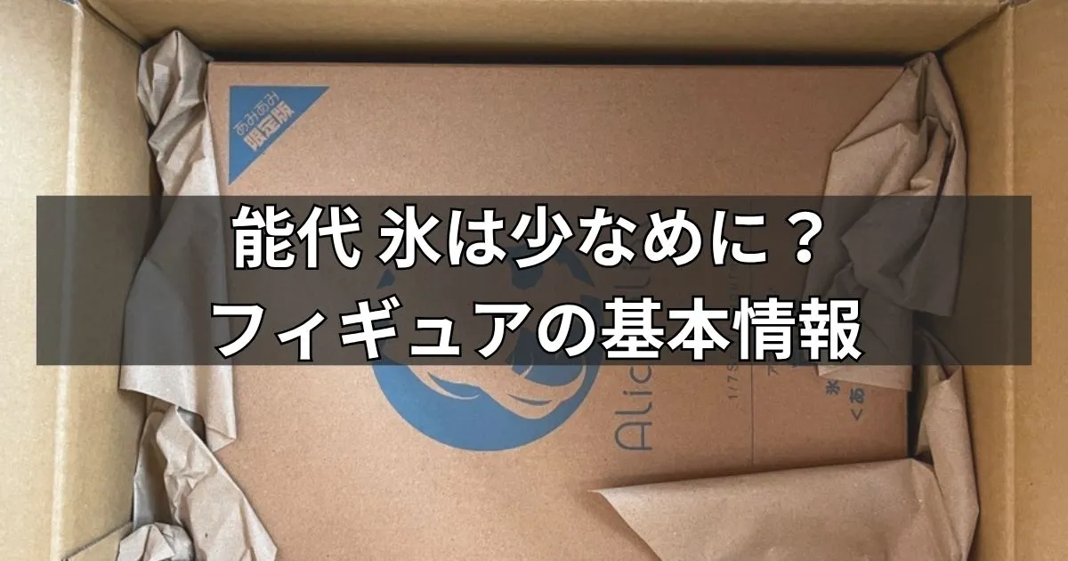 能代 氷は少なめに?フィギュアの基本情報