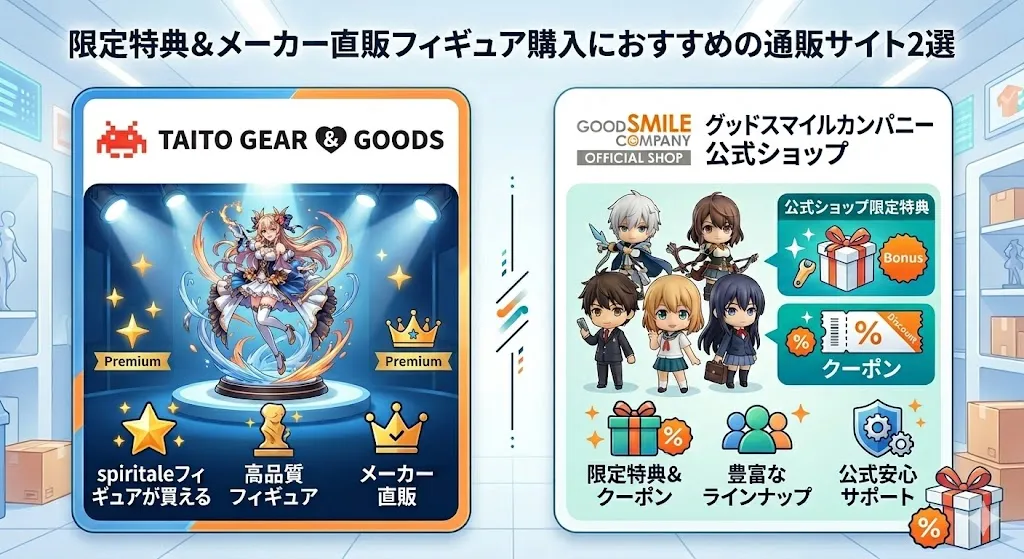 【限定特典・メーカー直販】公式のおすすめフィギュア通販サイト2つ