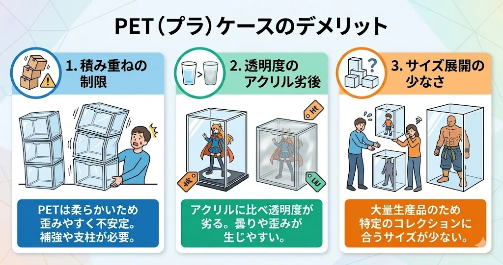 PET（プラ）ケース デメリット