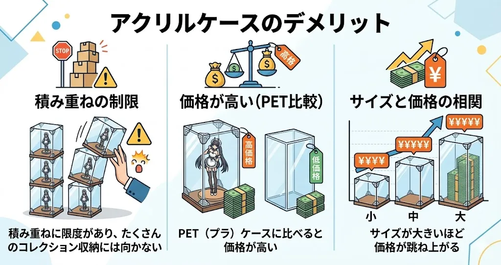 アクリルケース デメリット