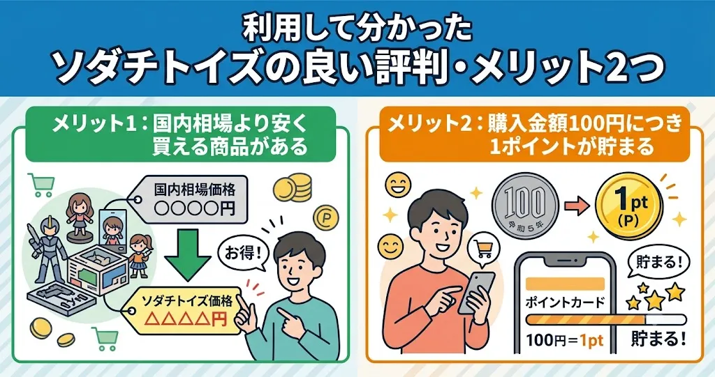 利用して分かったソダチトイズの良い評判・メリット2つ