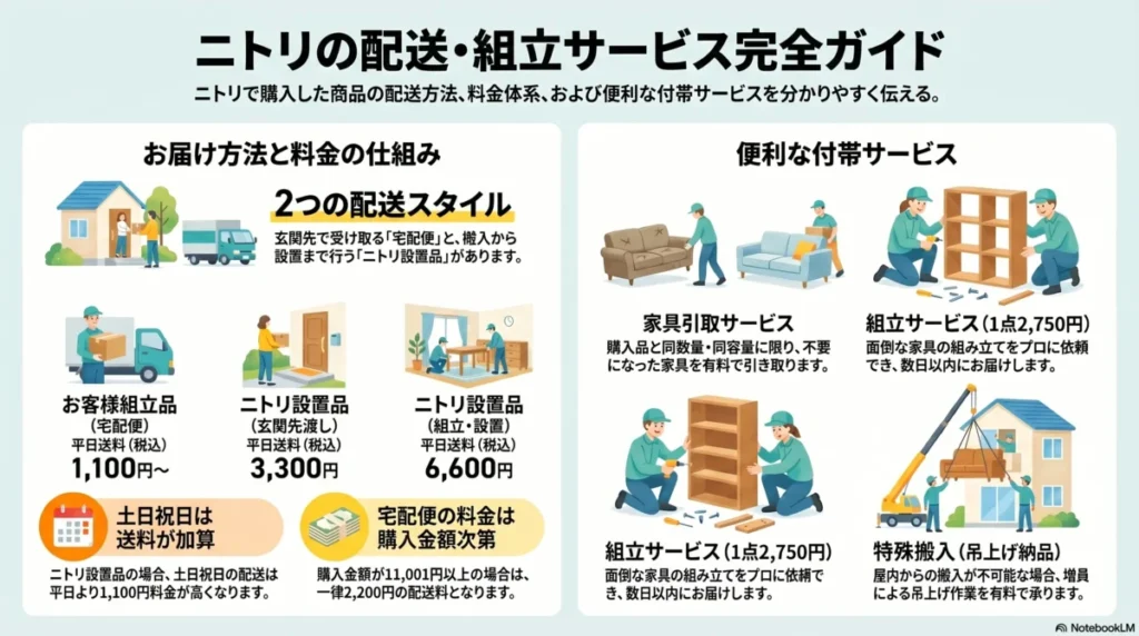 ニトリの配送料