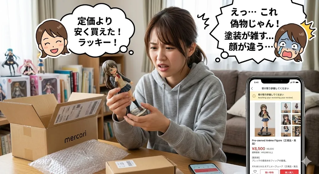 フリマで安く買えたフィギュアが偽物だった