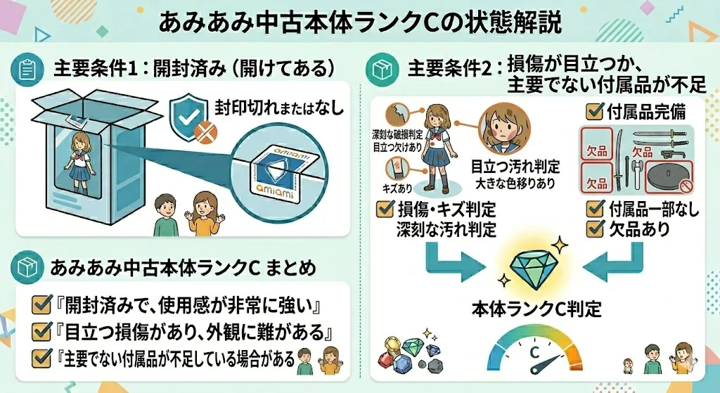 あみあみ中古ランクCの状態解説