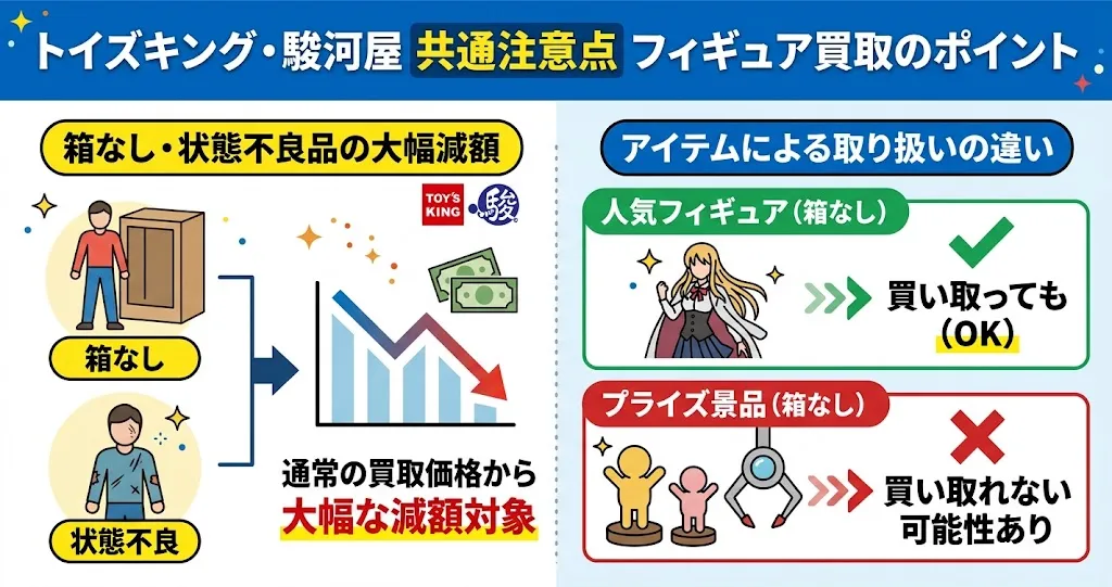 トイズキング・駿河屋ともに箱なし品は大幅減額