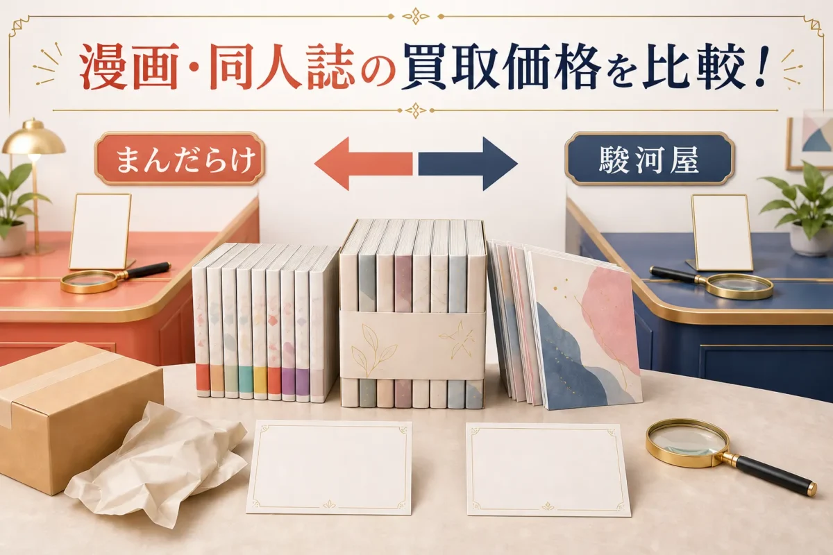 まんだらけと駿河屋の漫画・同人誌の買取価格を比較