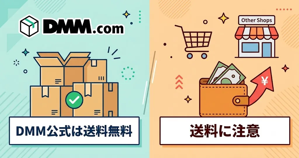 送料無料はDMM販売品にしか適用されない