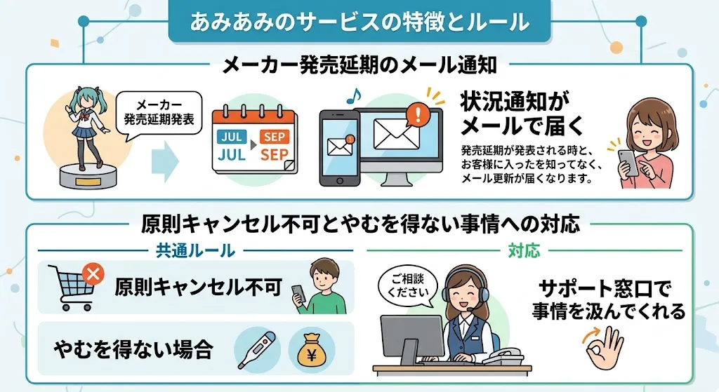あみあみ通販サービスの特徴