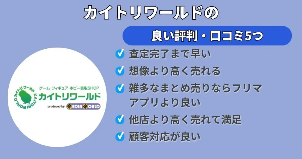 カイトリワールドの良い評判・口コミ5つ