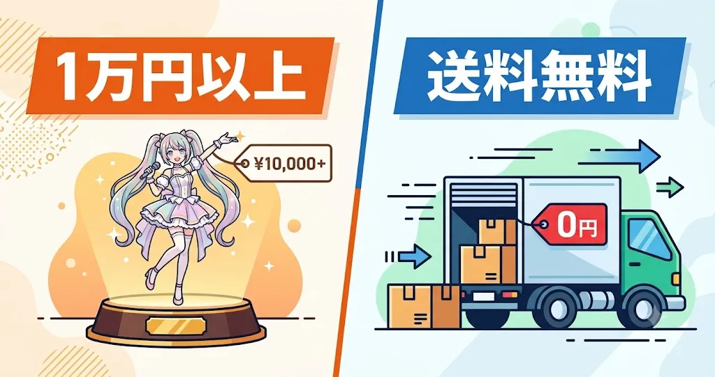 ホビーストックは1万円以上で送料無料