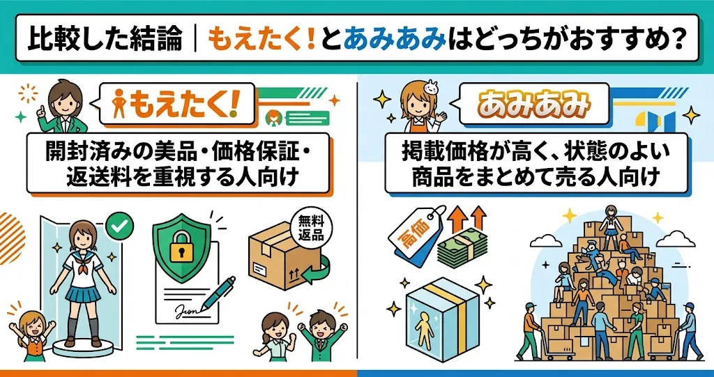 比較した結論｜もえたく！とあみあみはどっちがおすすめ？