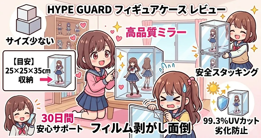 HYPE GUARDフィギュアケースのレビュー！飾って分かった本音