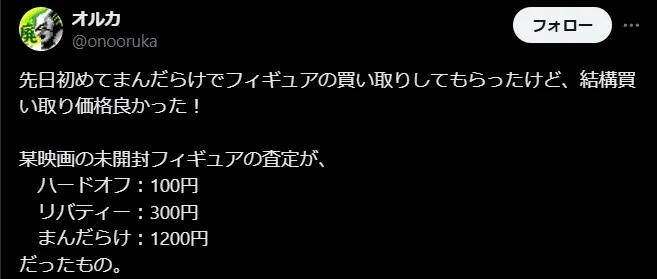 まんだらけは他店買取不可品もしっかり査定する