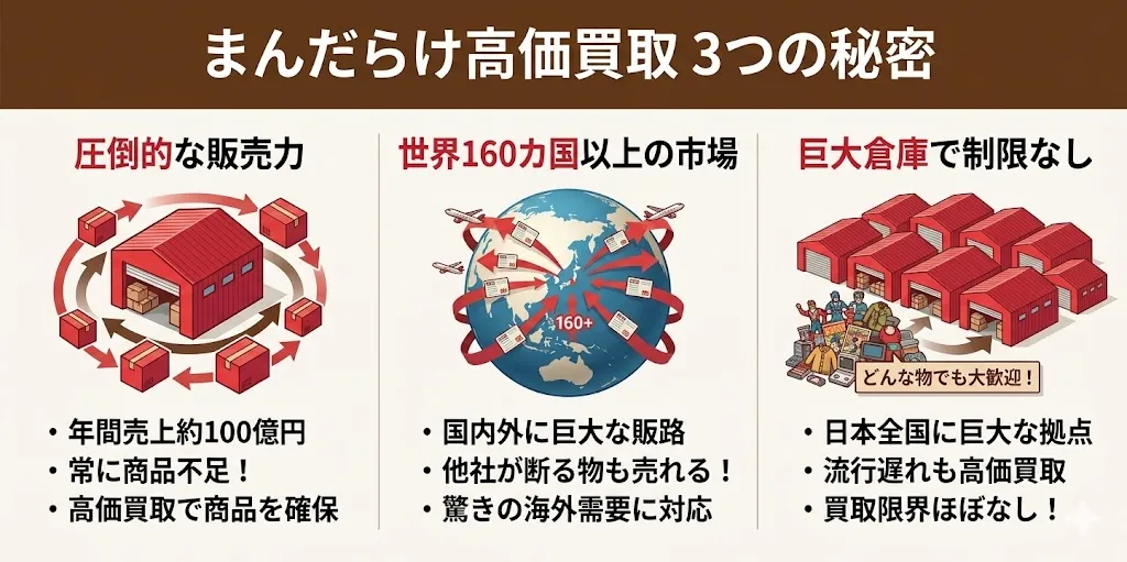 まんだらけが高価買取できる理由
