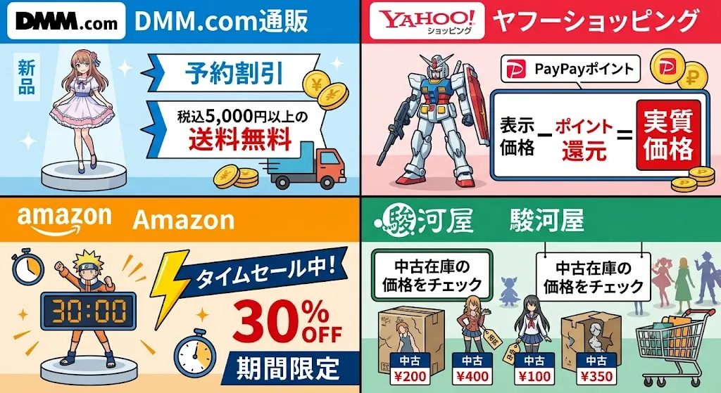 お得なフィギュア通販サイトおすすめ4つ
