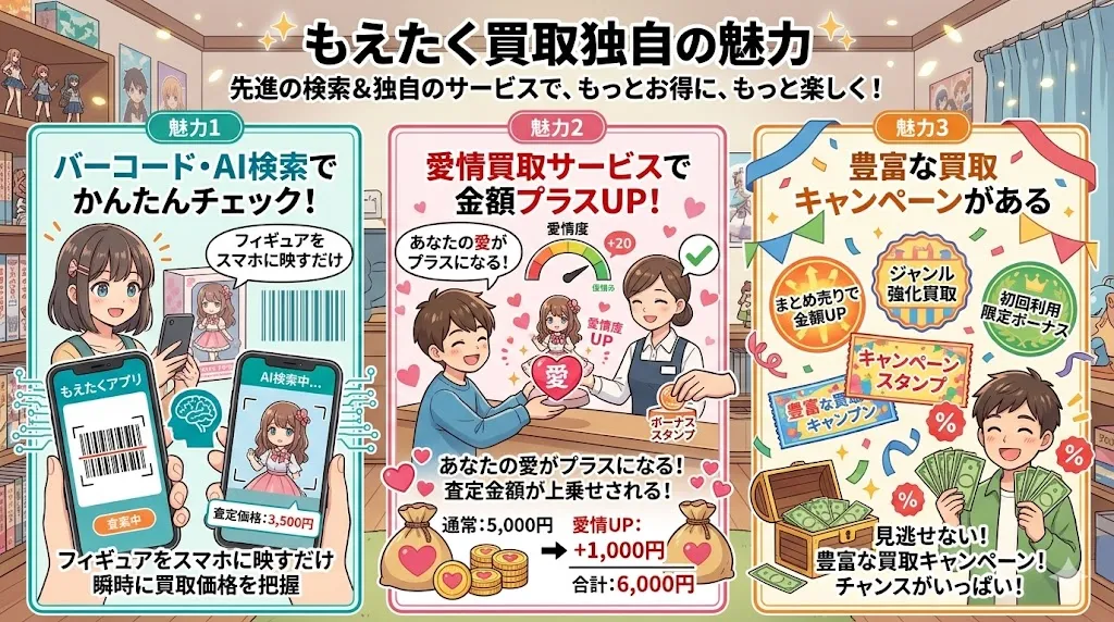 もえたく独自のサービス