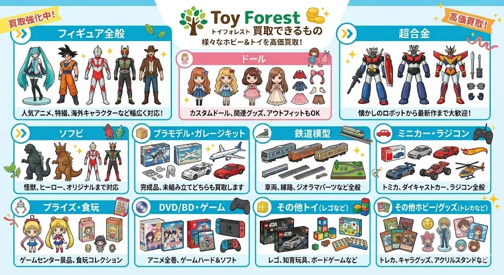 トイフォレストで買取できるもの