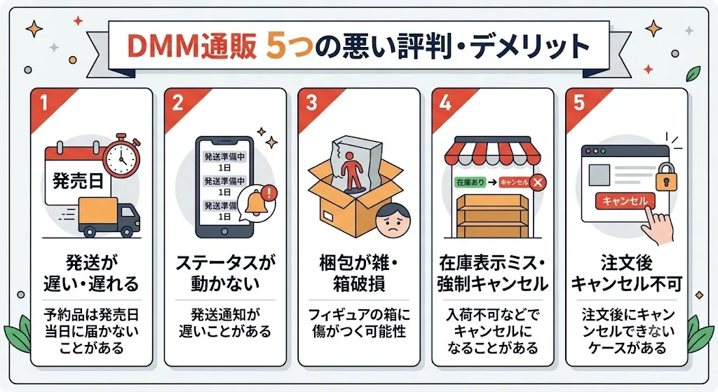 DMM通販の悪い評判・デメリット5つ