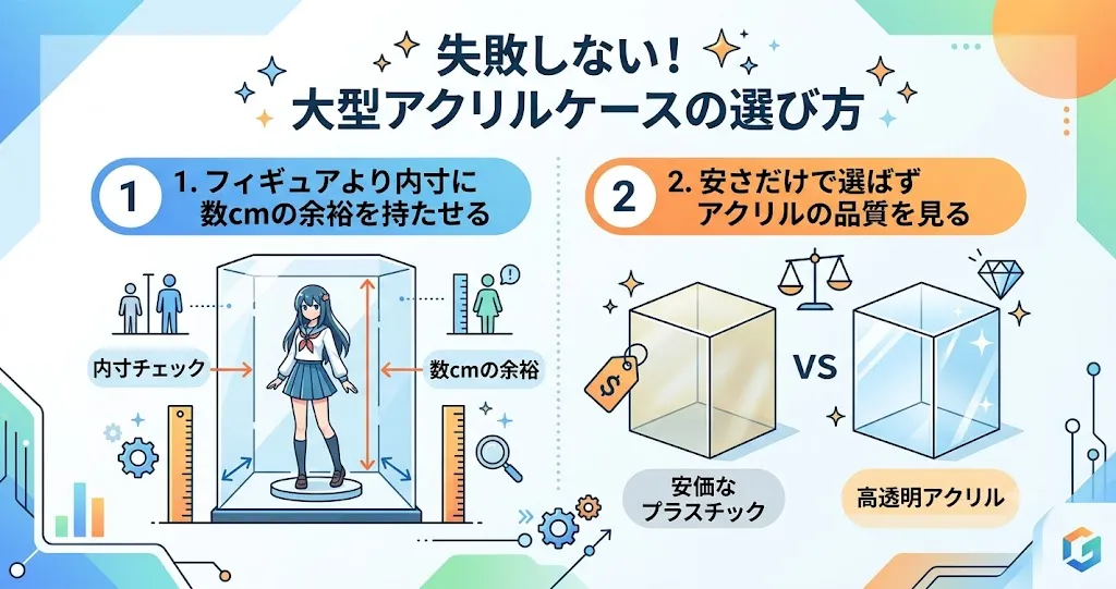 失敗しない!大型アクリルケースの選び方