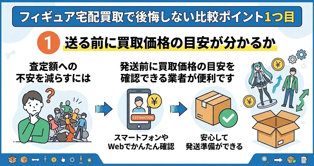 送る前に買取価格の目安が分かる買取業者を選ぶ