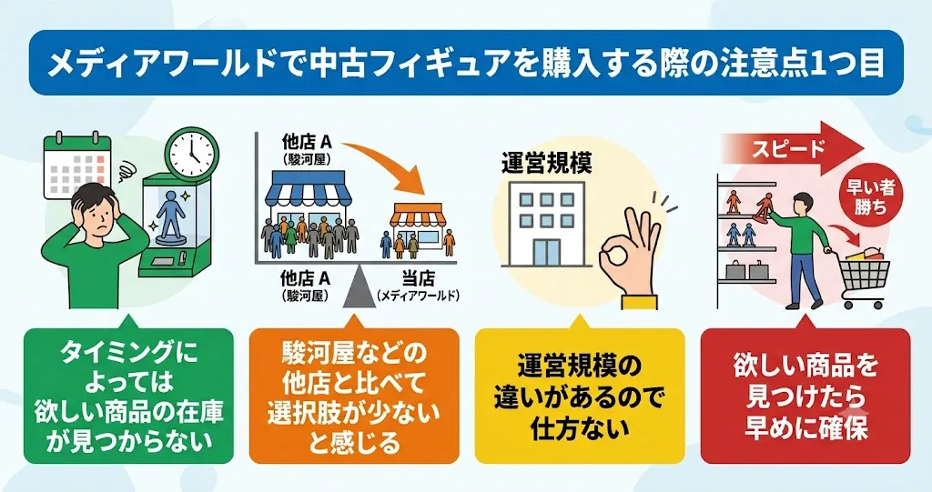 メディアワールドはタイミングによっては欲しい商品の在庫がない